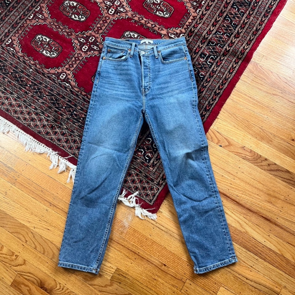 RE/DONE 70's Stovepipe Jeans in Western Blue Size 29